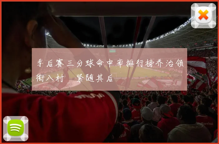 季后赛三分球命中率排行榜乔治领衔八村塁紧随其后